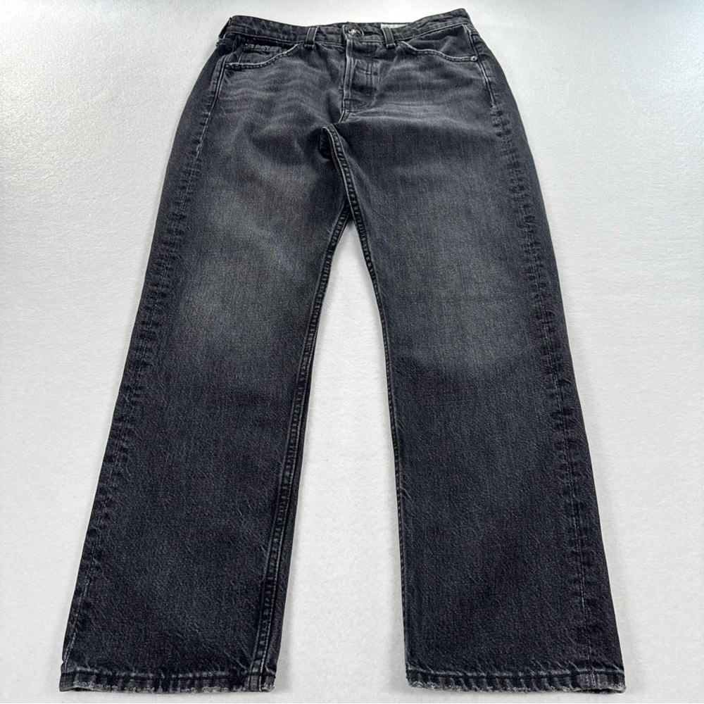 Rag & Bone Maya Jean Women's 27 High Rise Ankle Slim Jeans‎ in Black Button Fly